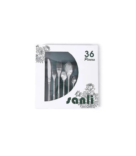 طقم معالق استانلس فضي 36 ق